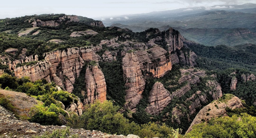 The conglomerate cliffs of Sant Llorenç del Munt